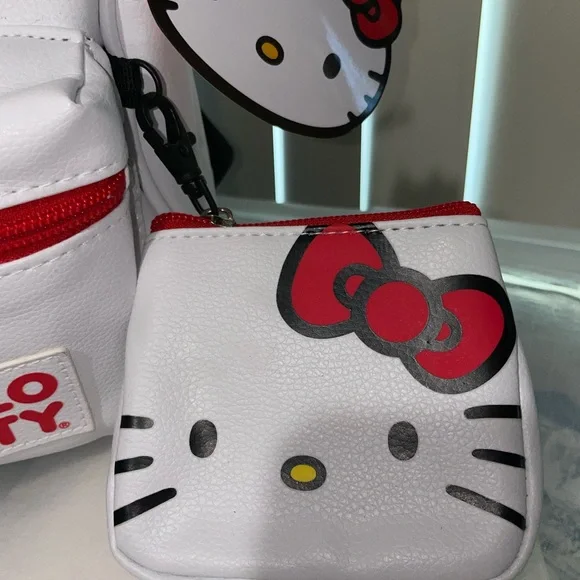 Hello Kitty White and Red Backpack with Iconic Design - Picture 2 of 11